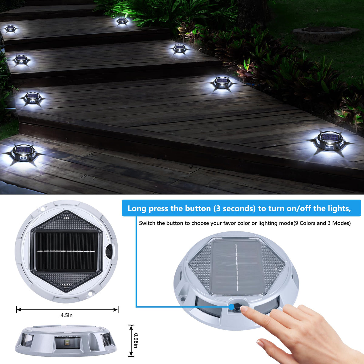 LYHOPE deck light screw installation option supports sturdy mounting on stairs
