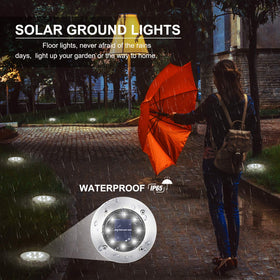 LYHOPE solar disk light white waterproof for border illumination.