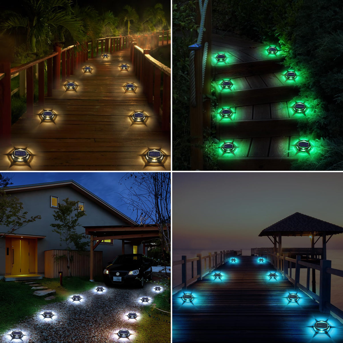 LYHOPE dock light with 9 colors demonstrates versatile color options for yard highlights