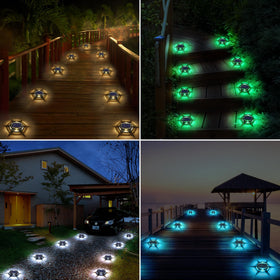 LYHOPE dock light with 9 colors demonstrates versatile color options for yard highlights