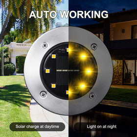 LYHOPE solar lights along a garden path highlight edges and enhance safety.