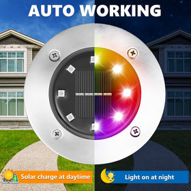 LYHOPE solar ground light pathway illumination for lawns and patios.