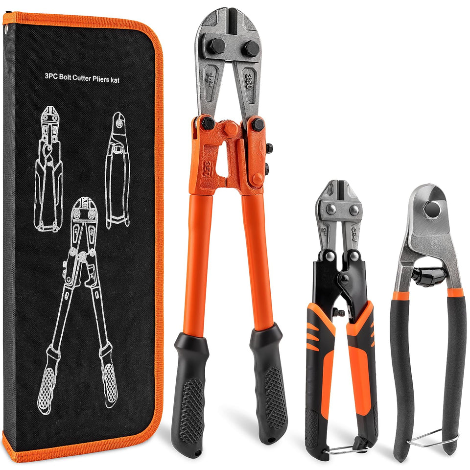 Lyhubmh 14-inch bolt cutter demonstrating heavy-duty cutting capacity.