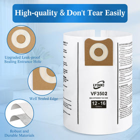 LYJHKJ VF3502 easy-install replacement bags simplify maintenance.