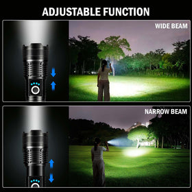 Lylting flashlight IPX6 waterproof design, lylting-led-flashlight-waterproof, dependable in rain or snow.