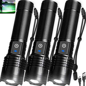 Lylting rechargeable flashlights 3-pack for home emergencies and outdoor use