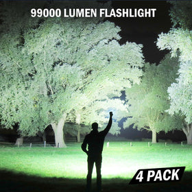 Lylting USB-C rechargeable flashlight, front view, quick charge for emergencies.