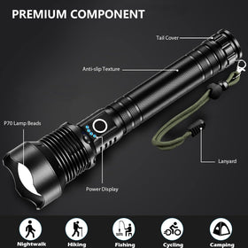Lylting five-mode flashlight adapts to any outdoor lighting need.
