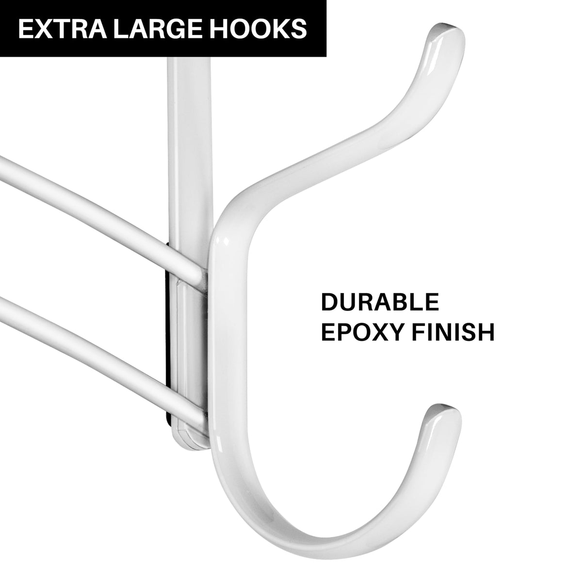 LYNK 28-hook with soft padding protects doors during use.