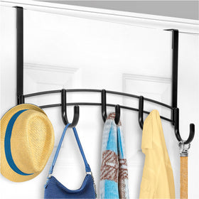 LYNK Professional Home 5-hook over-door rack keeps scarves and belts neatly organized.