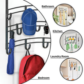Soft foam padding protects door edges with LYNK hooks.
