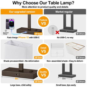 Lynnoland 3-way dimmable lamp with touch control, mood lighting