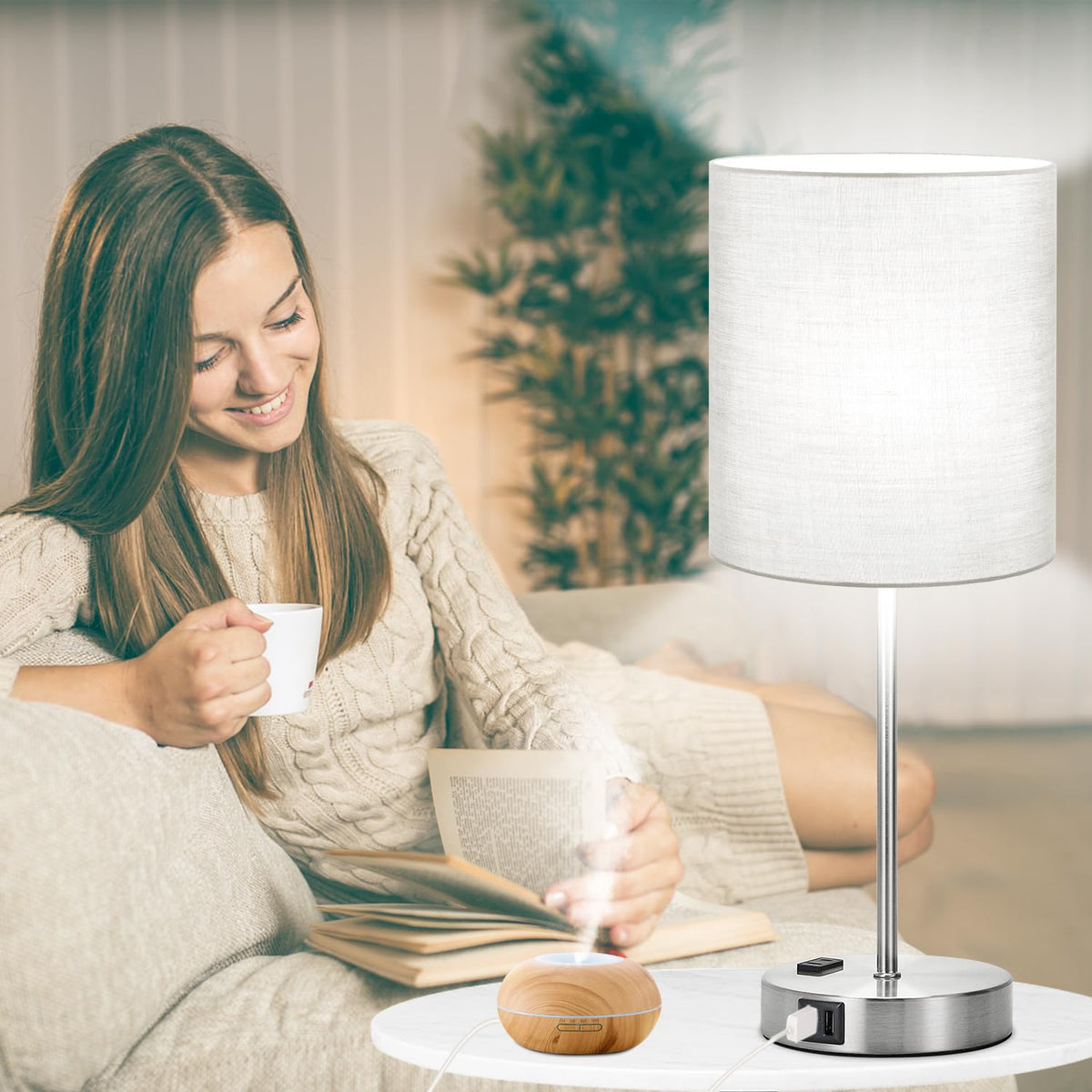 Lynnoland 800 lumens daylight bulbs included for bright, clear illumination