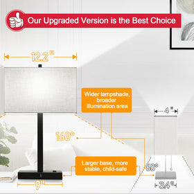 Lynnoland eye-caring linen shade creates gentle, eye-friendly bedside lighting