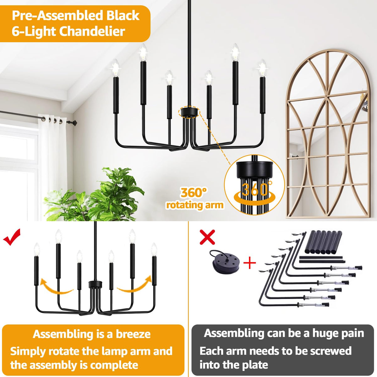 Lynnoland industrial chandelier kitchen island frame enhances modern style and bright task lighting.