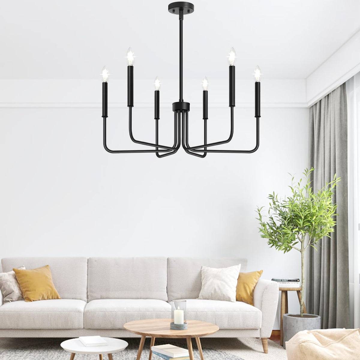 Lynnoland preassembled chandelier arms simplify setup and reduce installation time.