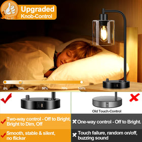 Lynnoland glass shade reading lamp suitable for bedrooms and living rooms.