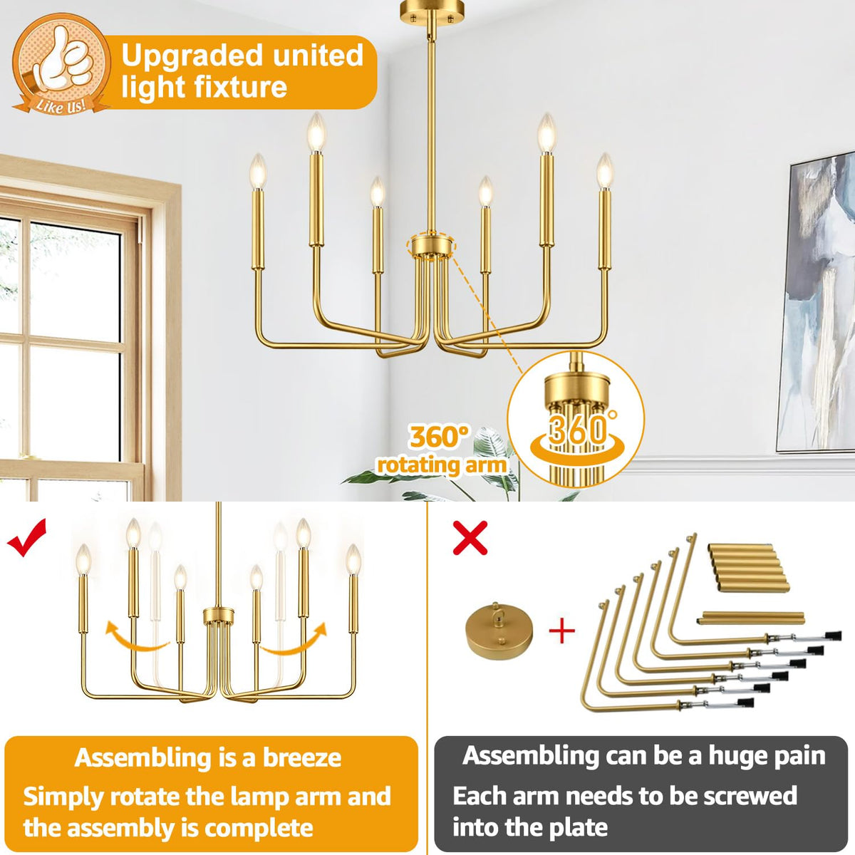 Lynnoland vintage candle pendant light offers timeless charm.