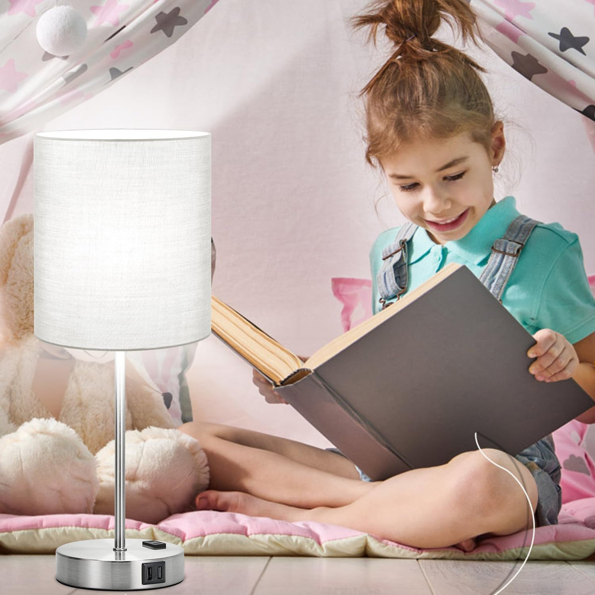 Lynnoland weighted base with non-slip mat keeps lamp stable