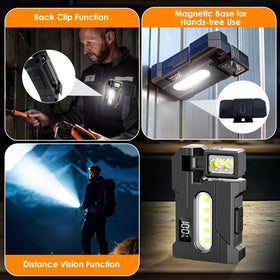 LYNRUI G5 EDC flashlight 180-degree head for precise directional lighting.
