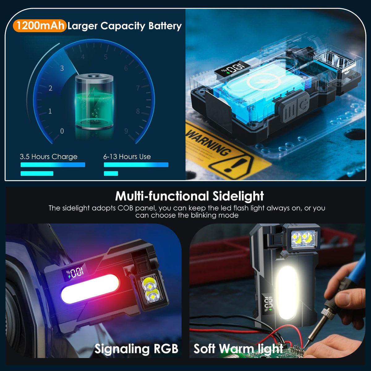 LYNRUI G5 EDC flashlight IP68 waterproof for rugged outdoor use.