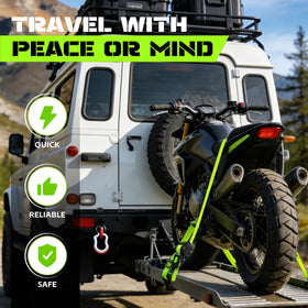 LynxHold heavy-duty strap in use for ATV, UTV, or boat transport.