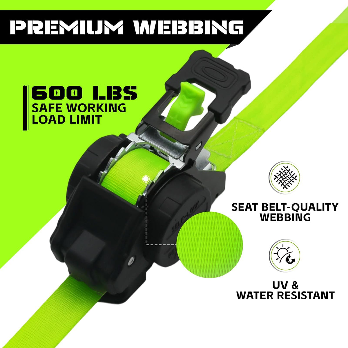 LynxHold strap securing a load on a trailer for stability.