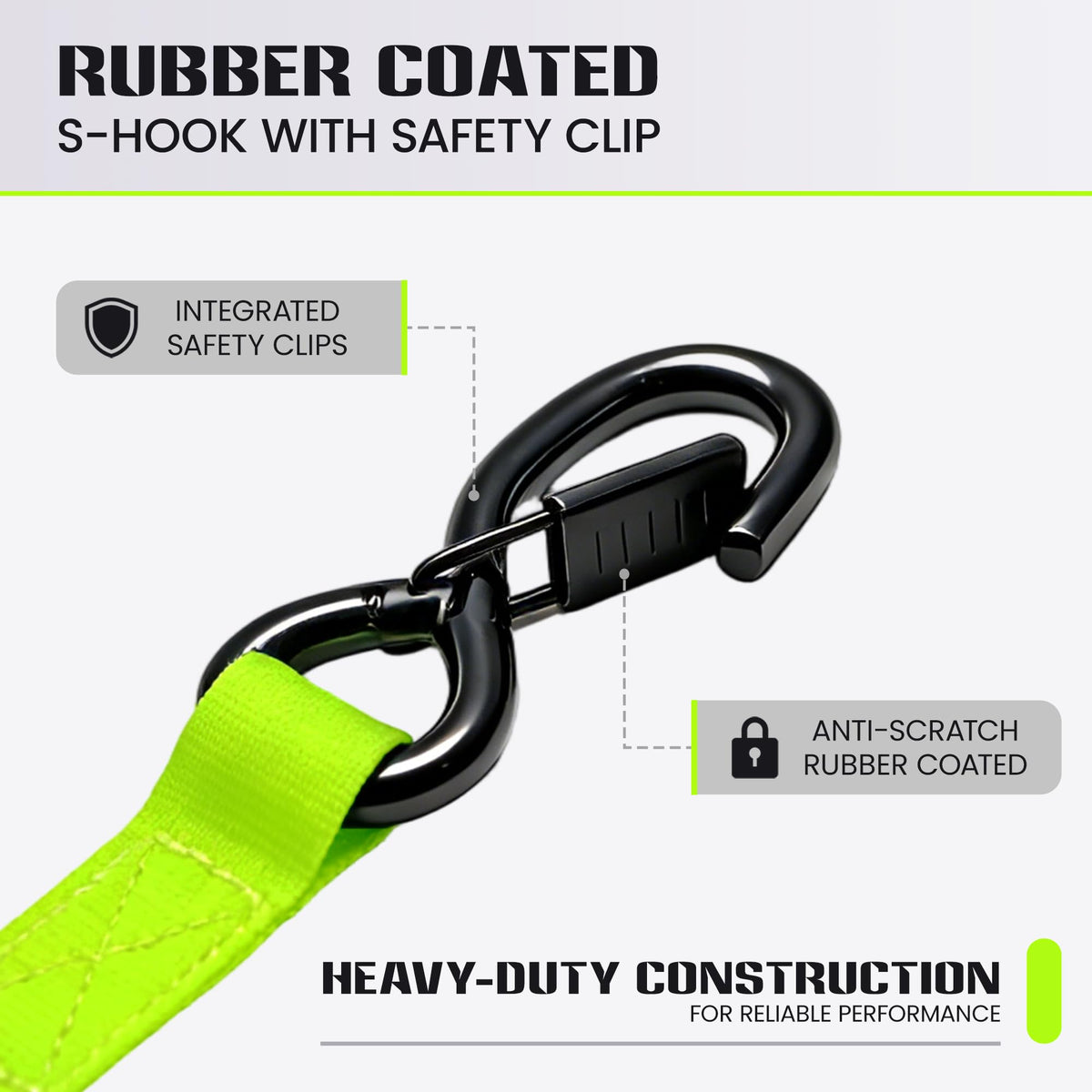 LynxHold ratchet strap webbing similar to seat belt material for strong securing