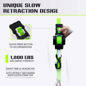 LynxHold ratchet strap with zinc-coated hooks resisting rust and weather