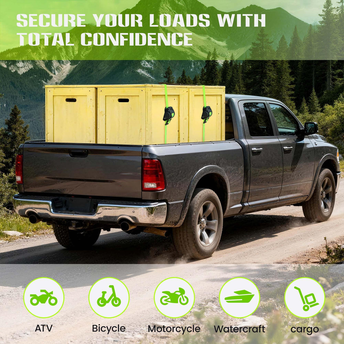 LynxHold weatherproof ratchet strap designed for rain and sun exposure