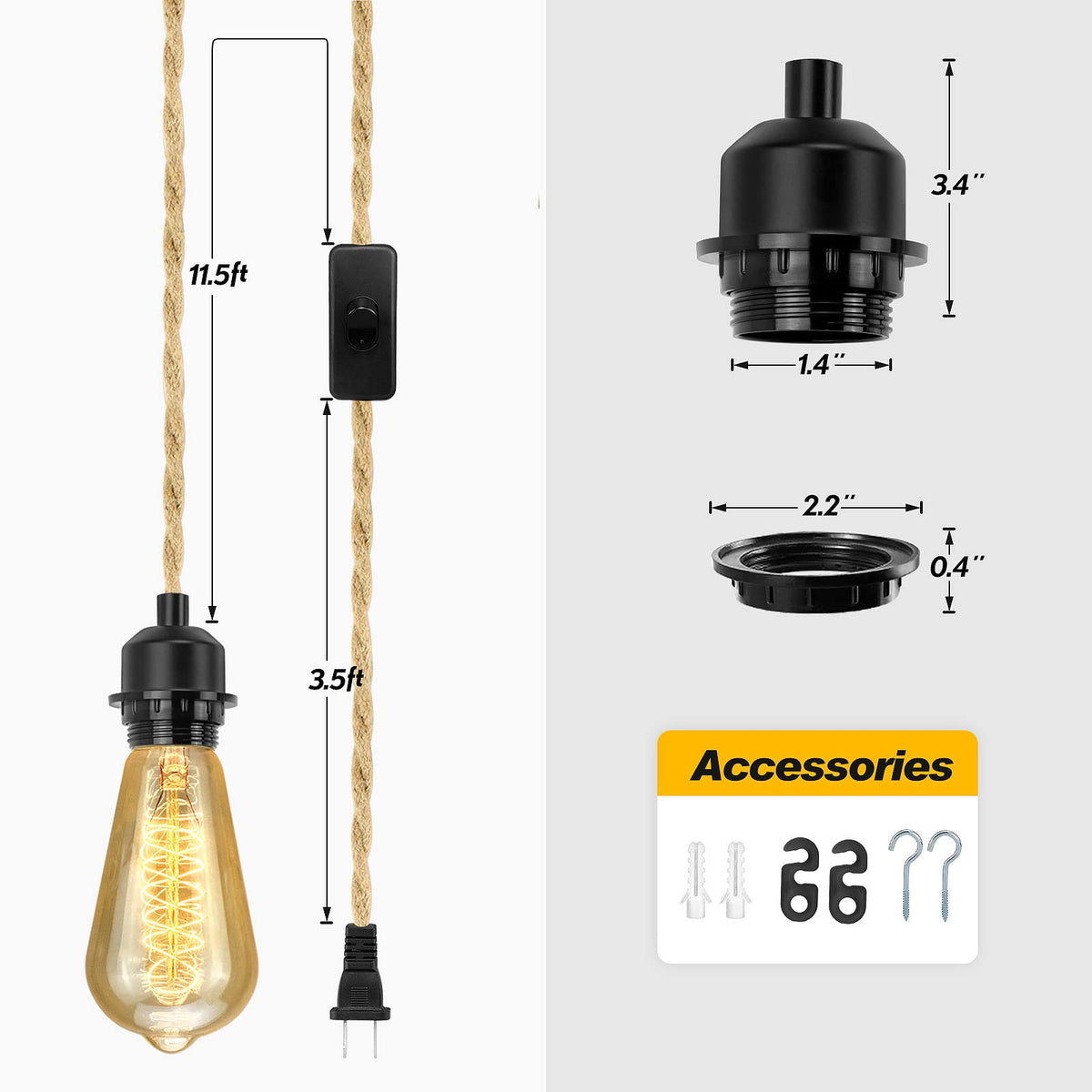 LYOOWNG easy-install hanging kit showing quick installation