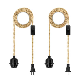 LYOOWNG plug-in pendant light cord with E26/E27 socket for DIY lighting