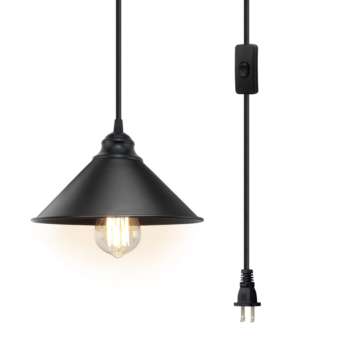 LYOOWNG plug-in pendant light cord with 13 ft copper wire for ambient warmth