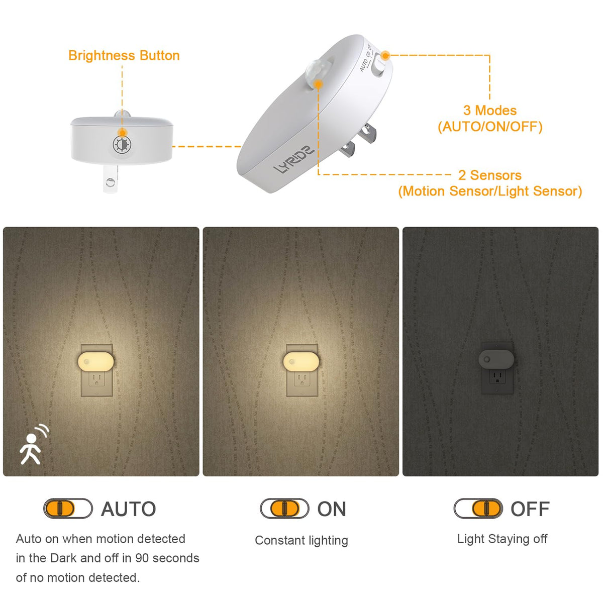 Lyridz 120-degree detection covers a wide area for proactive sensing.