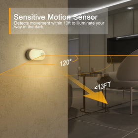 Lyridz 120-degree motion sensor with 10-13 ft range for efficient use.