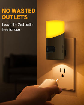 Lyridz Amber Night Light provides a warm 1800K glow for sensitive spaces.
