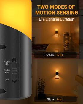 Lyridz Amber Night Light's up-down design reduces glare while maintaining enough brightness.