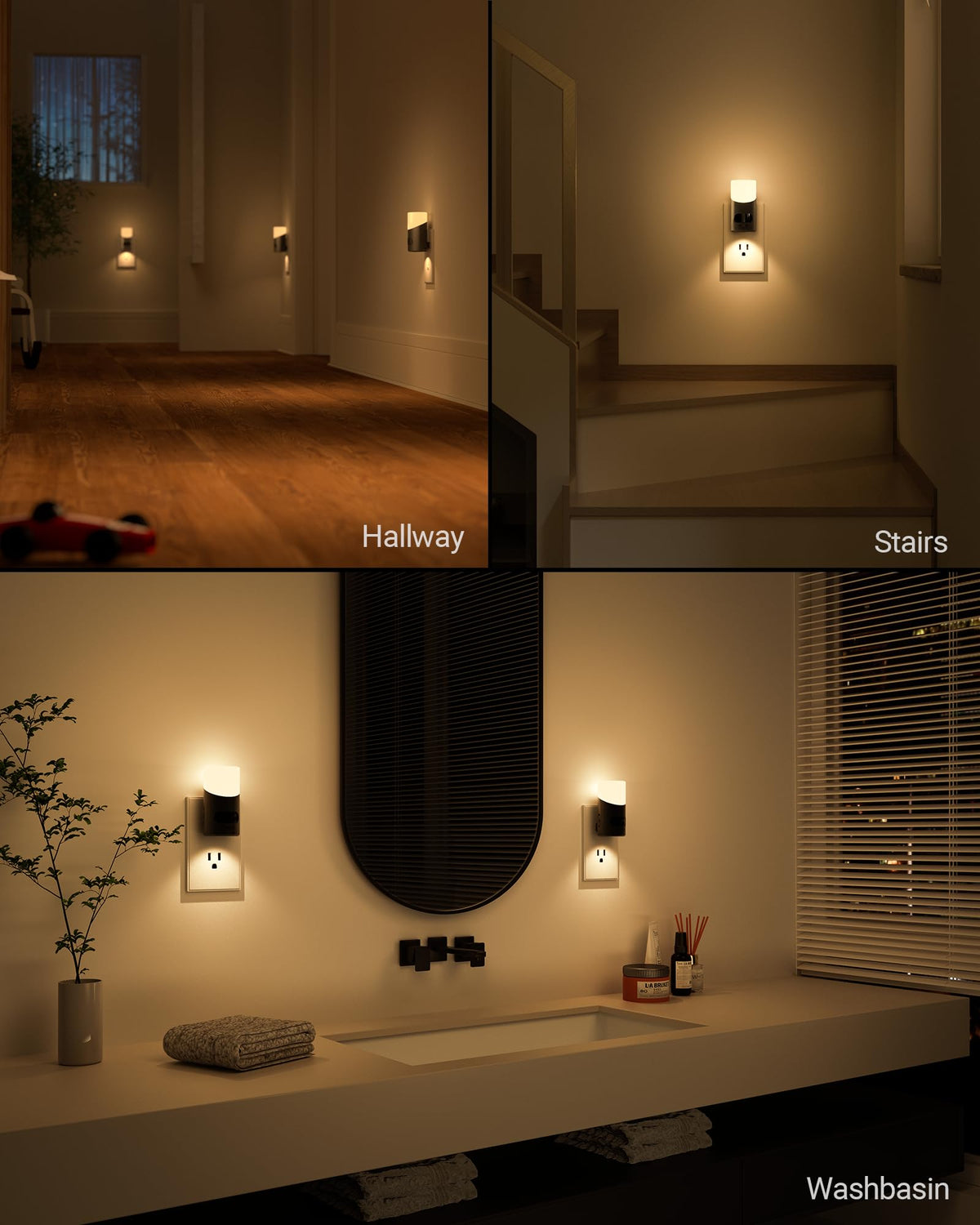 Lyridz compact plug-in design leaves the outlet free for others.