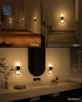 Lyridz compact plug-in design leaves the outlet free for others.
