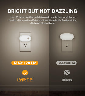 Lyridz compact plug-in design keeps second outlet free for other devices.