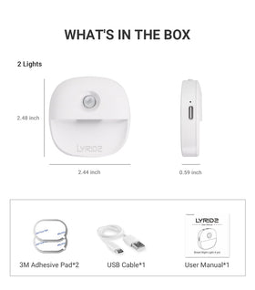 Lyridz energy-saving compact night light with long runtime.