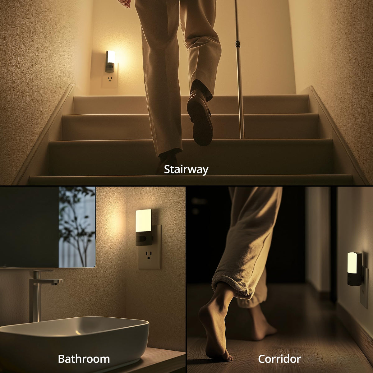 Lyridz night light is ideal for bathrooms, bedrooms, and hallways