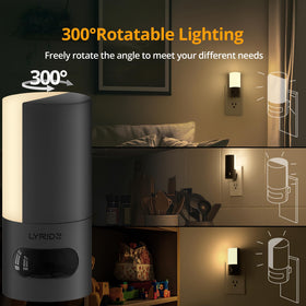 Lyridz rotatable night light demonstrates flexible rotation for stairs lighting