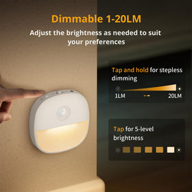 Lyridz night light for stairs and hallway providing a gentle glow with no glare.