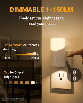 Lyridz night light with up-down dual glow covers stairs and path.