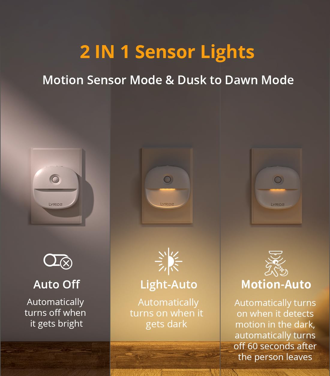 Lyridz adjustable brightness memory saves your preferred level.