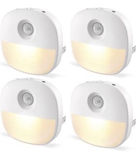 Lyridz plug-in night light with motion sensor illuminates hallways safely.