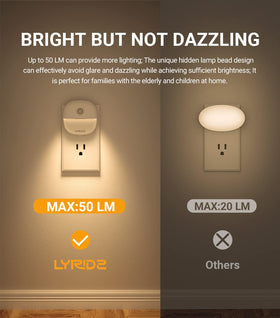 Lyridz compact plug-in design frees the second outlet.