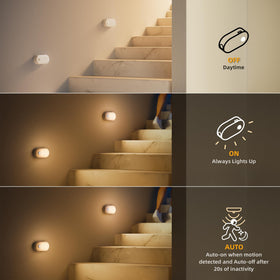 Lyridz auto-dusk night light only shines when ambient light is low.