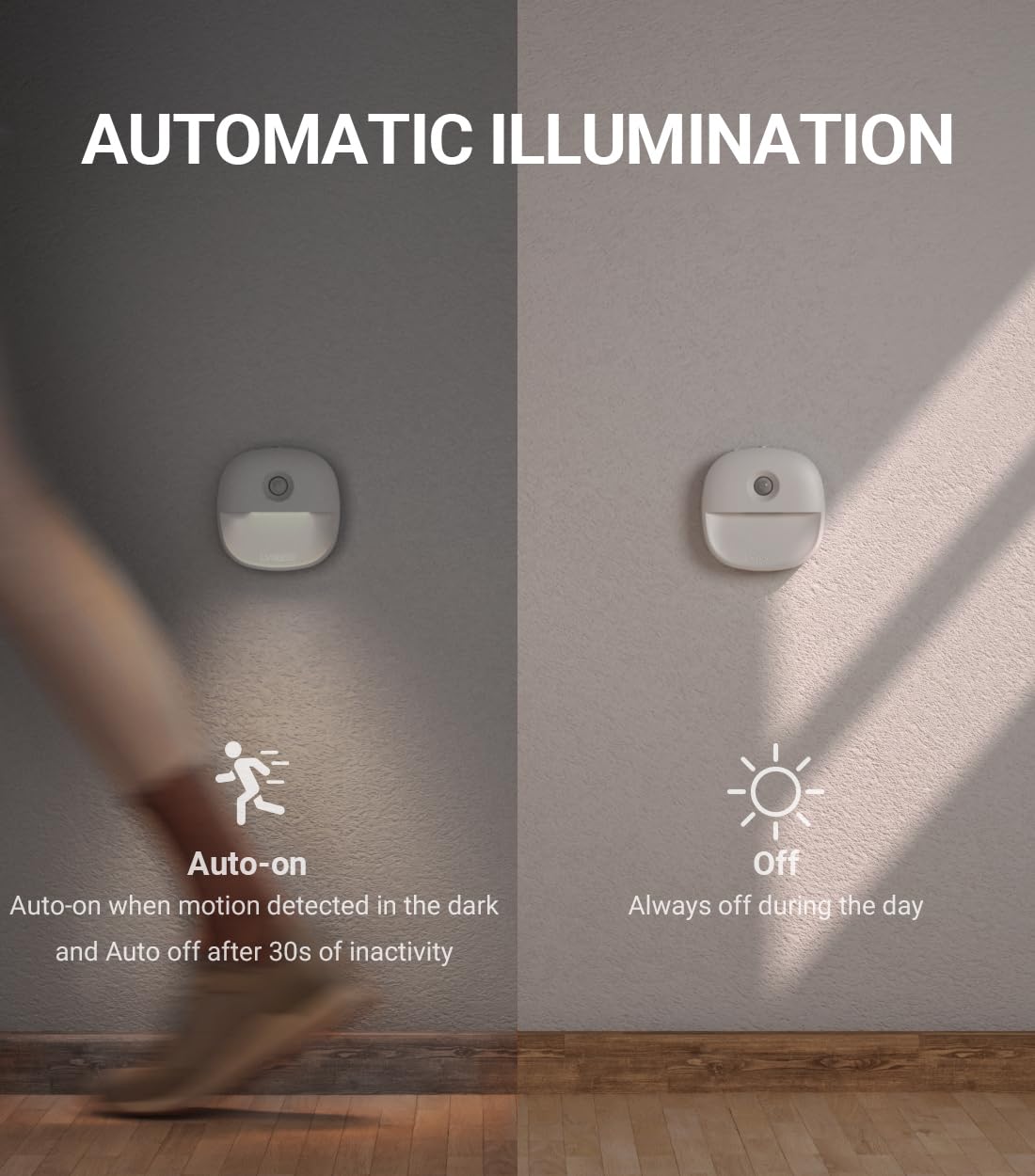 Lyridz night light in kitchen to guide late-night chores.